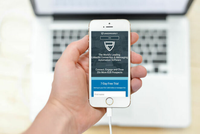 LinkedIn Prospect site on mobile