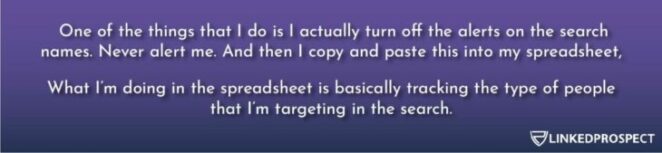 Sales Navigator Search Process - Track your target audience