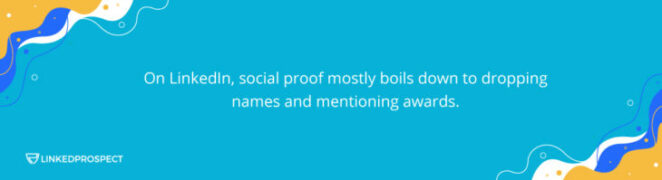 All About Social Proof - LinkedIn Headline Example