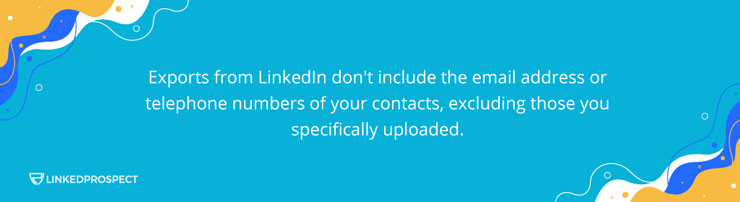 Exporting LinkedIn Contacts