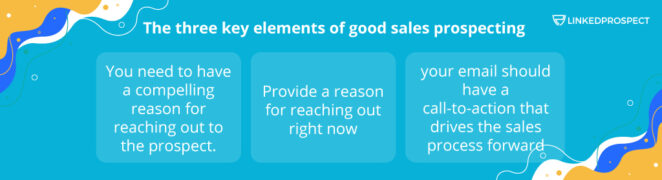 Three key elements of good sales prospecting